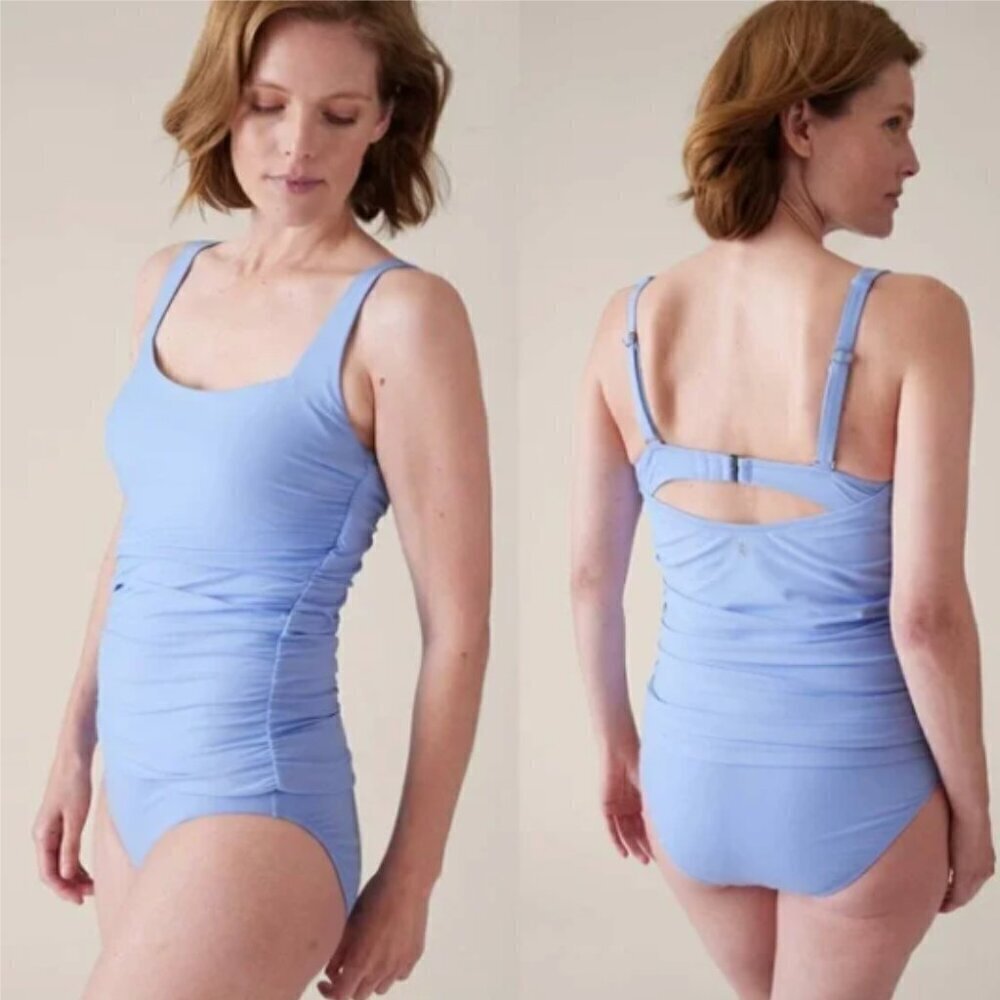 Athleta Square‎ Neck Bra Cup Tankini 34D/DD